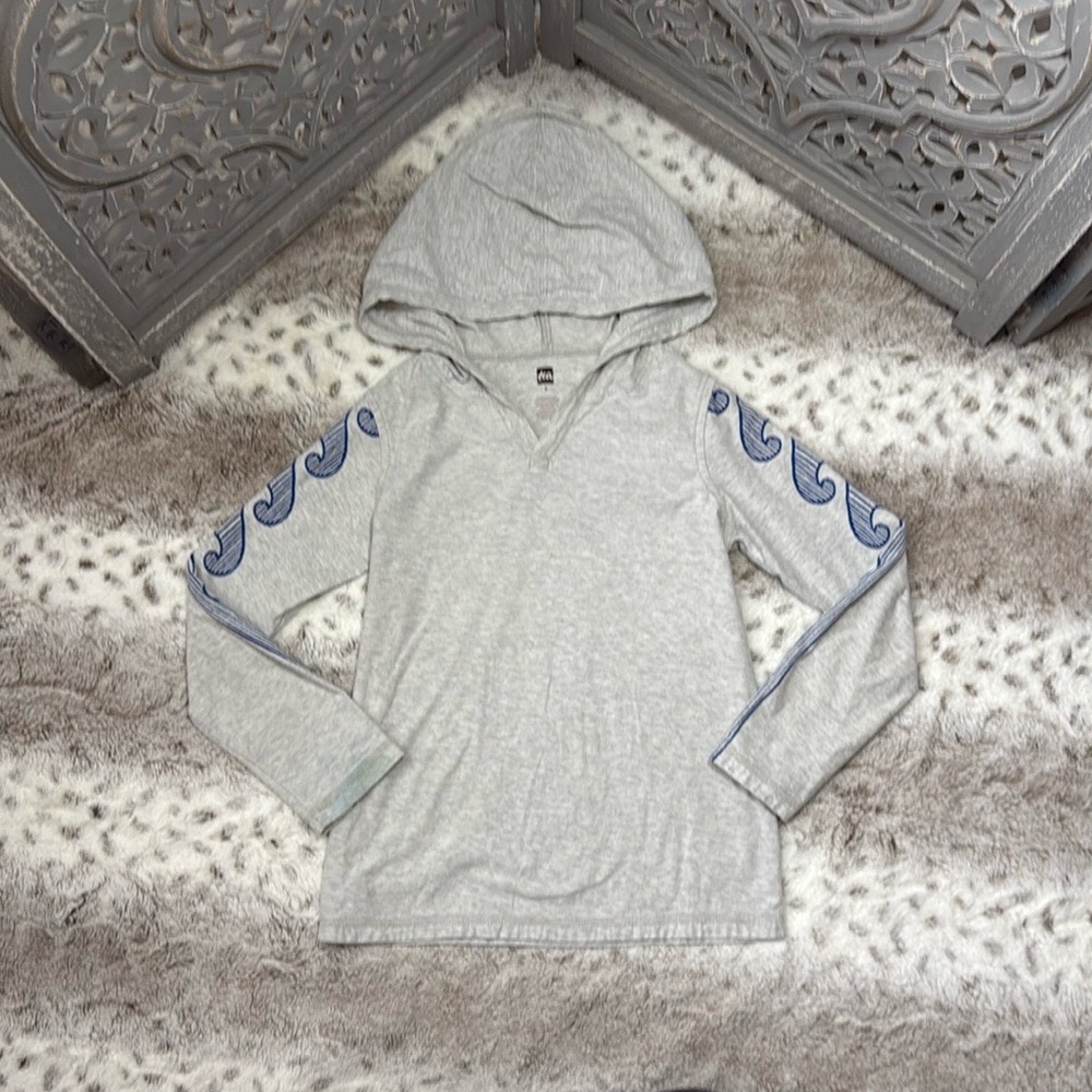 Tea Collection long sleeve hoodie boys size 8 ocean waves beach California surf